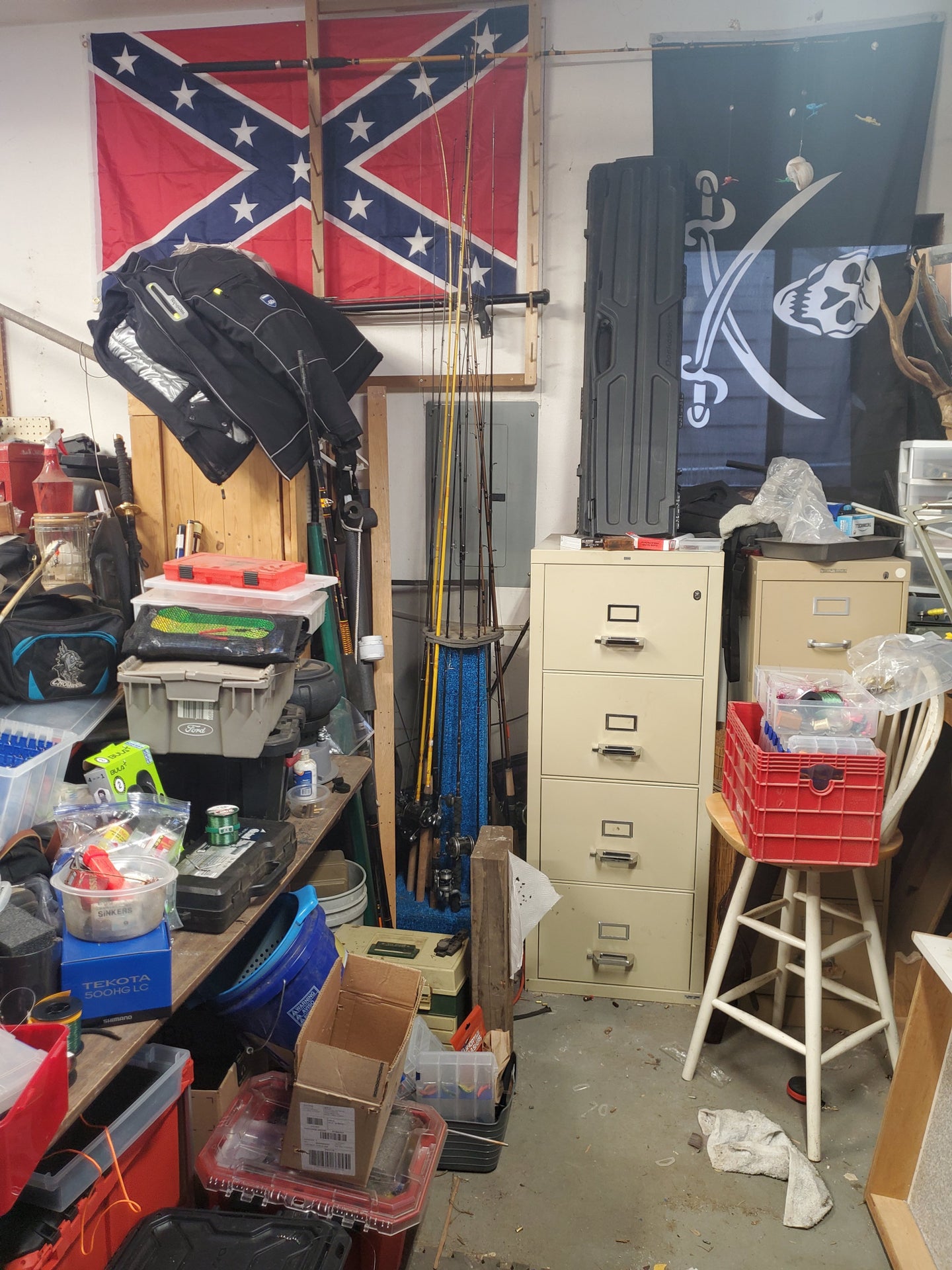 Tackle storage - garage rack